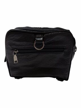 Men's Black Love Deliver Leather Crossbody Pouch - Stylish Everyday Carry